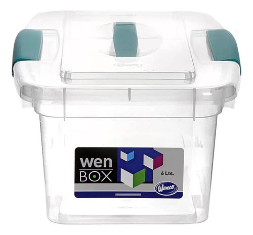 Pack 2 Caja Organizadora De 6 Litros Con Tapa Transparente