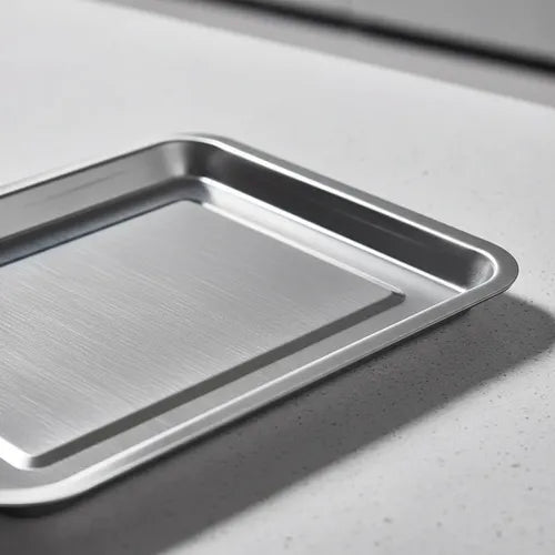 Bandeja De Acero Inoxidable 40 X 30 2cm Plateado