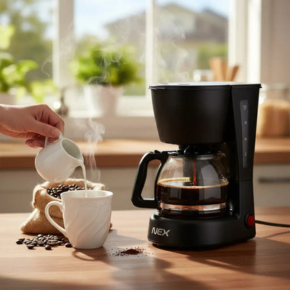 Cafetera Por Goteo Nex Cf-650 4 Tazas 600ml Negra Automática Negro