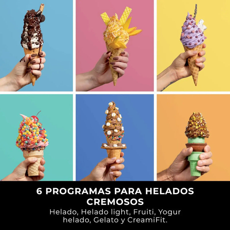 Máquina De Helado Swirl Ninja, Para Barquillos Gris 60