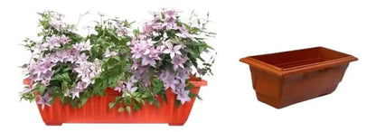 Macetero Tipo Jardinera Colonial. 45cm Terracota
