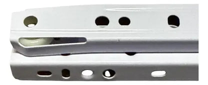 Pack 2 Corredera O Riel Blanco Para Cajón 60 Cm Blanco