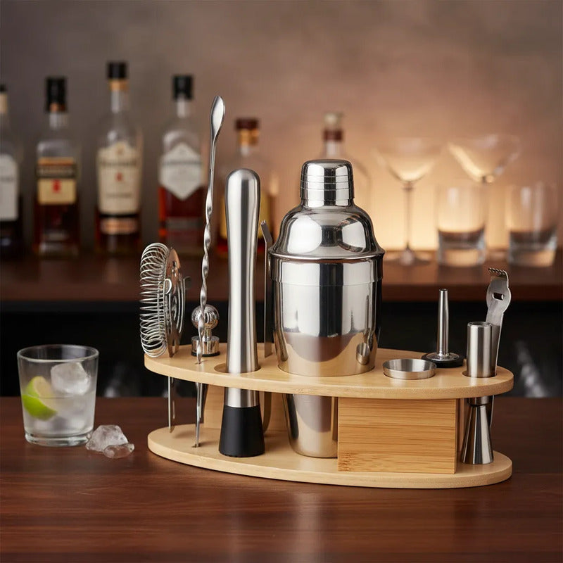 Coctelera Bartender Acero Inoxidable Profesional 550ml Acero Inoxidable/madera