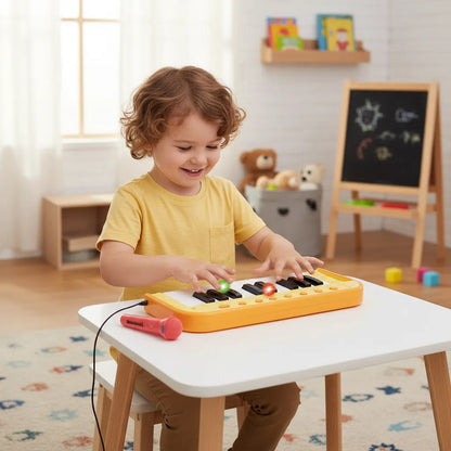Juguete Piano Musicales Didáctico Con Luz Y Microfono Varios