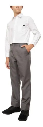 Pantalón Holley Escolar Niño Gris Lisa 16