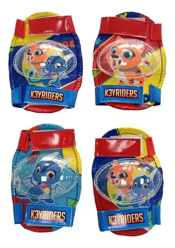 Set Seguridad Niños Casco + Rodilleras + Coderas