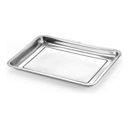 Bandeja De Acero Inoxidable 36 X 27  2cm Plateado