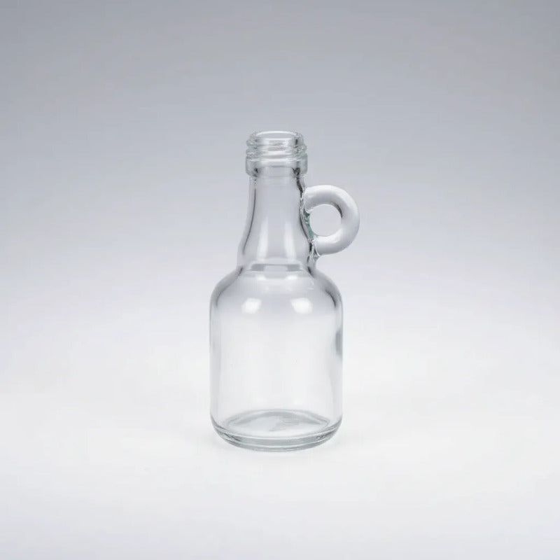 Pack 24 Mini Botella De Vidrio 100ml Con Asa Transparente