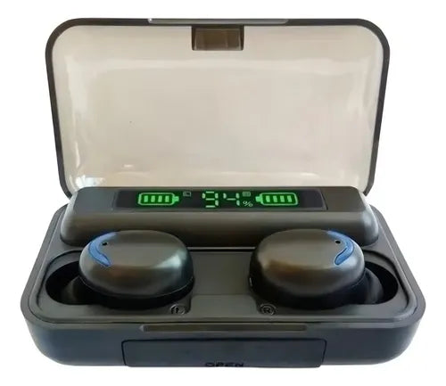 Potentes Auriculares Intraurales Inalámbricos Bluetooth F9-5 Tws Para Juegos Negro