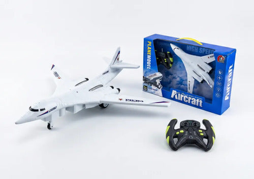Avion Bombardero Cisne Blanco A Control Remoto Blanco