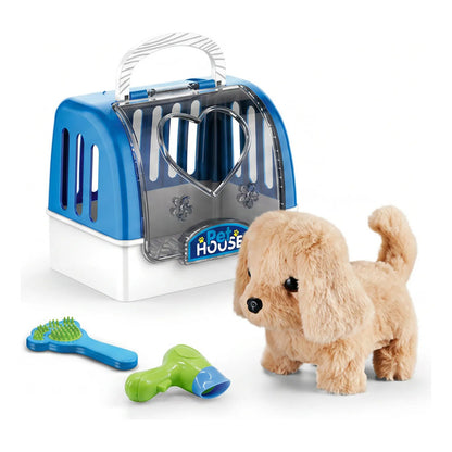 Set Perro  Interactivo Con Transportadora Y Accesorios