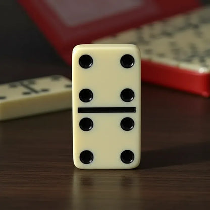 Juego De Seis Dominó Doble Juego De Bloques Clásicos Rojo