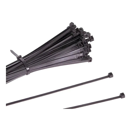 Precintos Plasticos Nylon 100 Unidades 2.5mm X 200mm (20cm) Negro