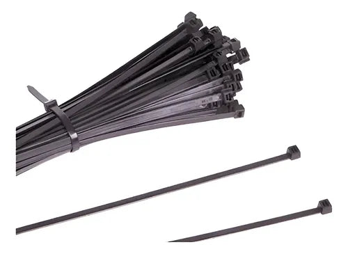 Precintos Plasticos Nylon 100 Unidades 2.5mm X 200mm (20cm) Negro
