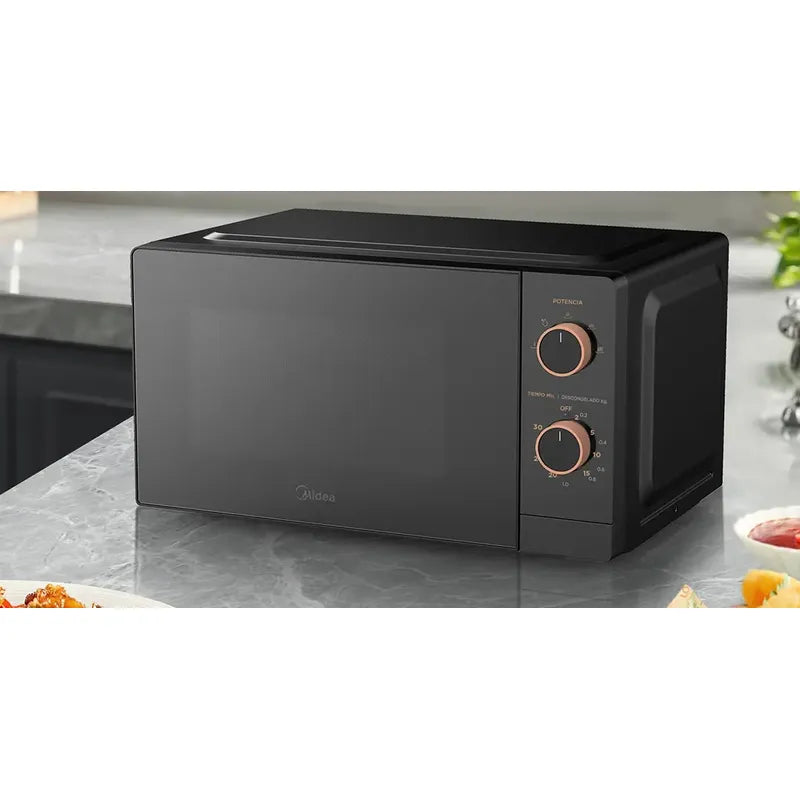 Microondas Midea 20 Litros Negro 600w Timer Cocina Pro