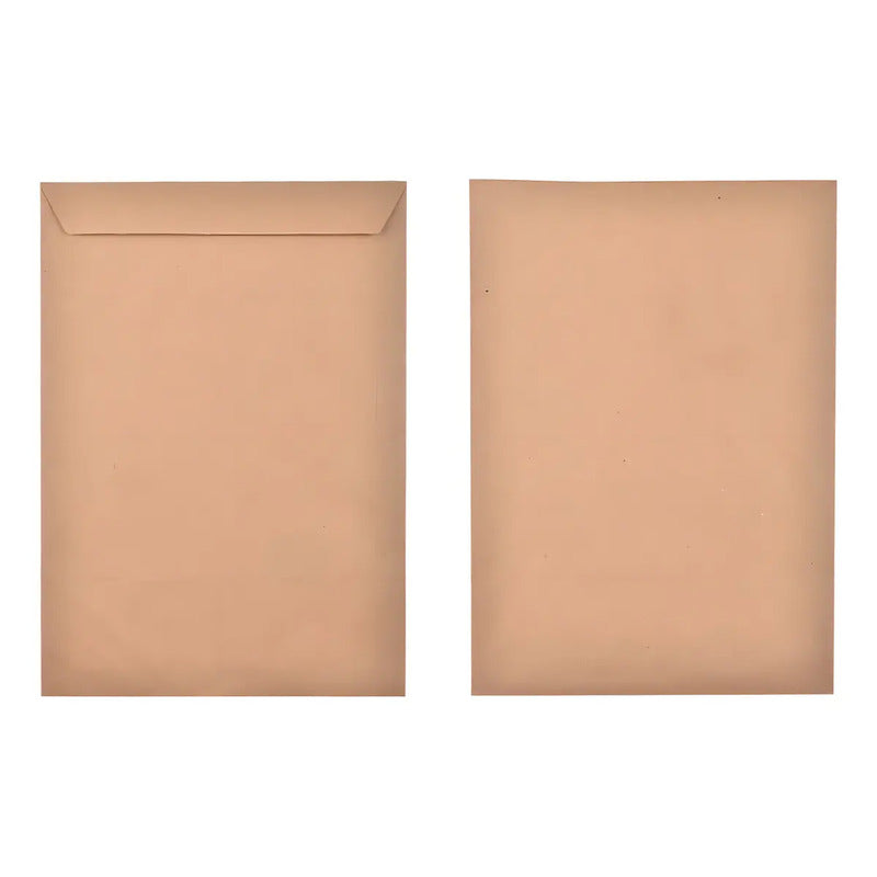 50 Sobres De Papel Kraft A4 Autocierre Rápido 32x23cm Marrón Marrón Claro Liso