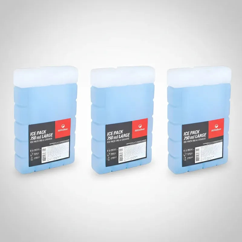 Pack 3 Hielo Artificial Ice Pack Gel Large 750 Ml Klimber Azul
