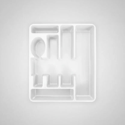 Organizador De Cubiertos Grande Bandeja Servicios Blanco