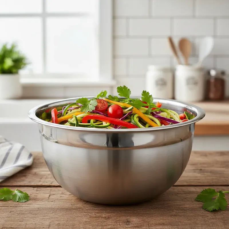 Bowl Profundo 30 Cm Acero Inoxidable Plateado