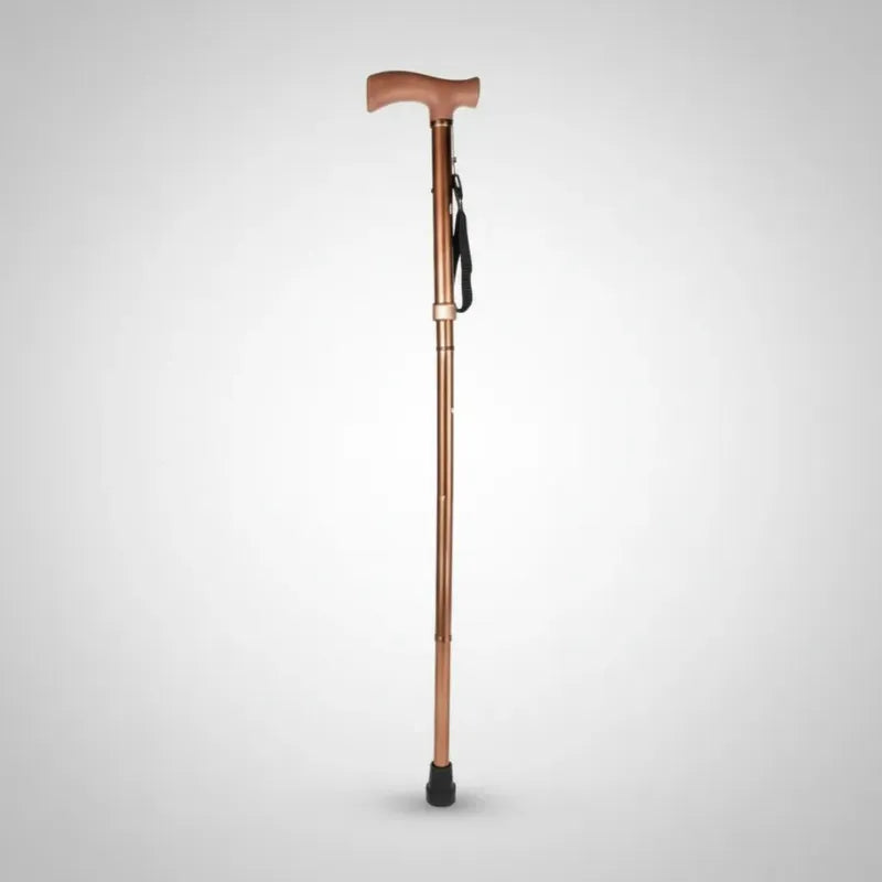 Baston Extensible Plegable Caminar Apoyo Ortopedico Dorado