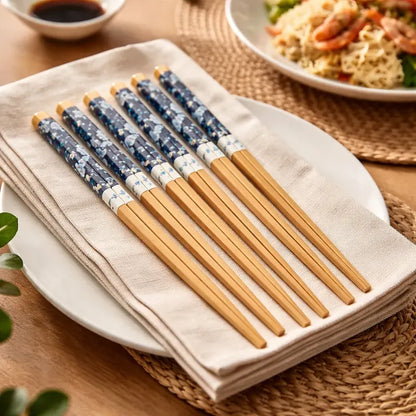 Palillos Chinos En Madera 4 Pares (8 Palillo) Sushi Madera