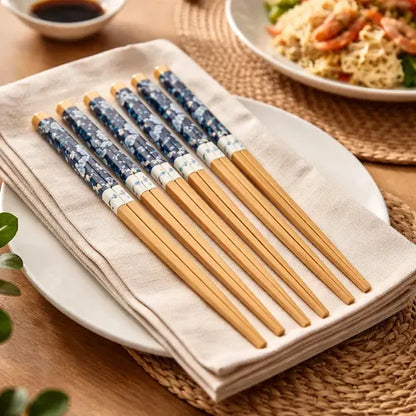 Palillos Chinos En Madera 4 Pares (8 Palillo) Sushi Madera