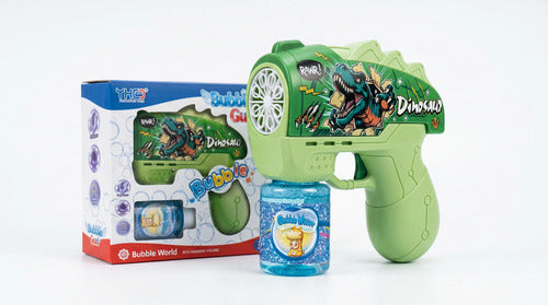 Pistola Burbuja Dinosaurio Para Niños Verde Oscuro