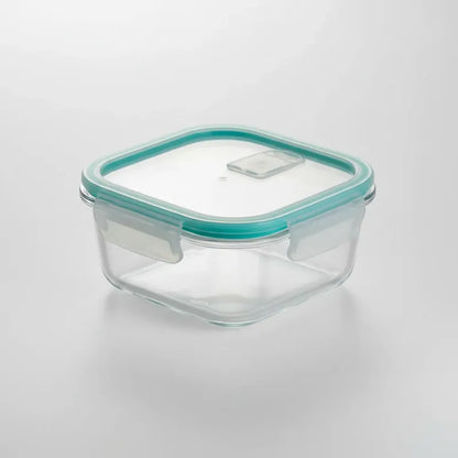 Set 5 Tupper Hermético Vidrio 320ml Transparente