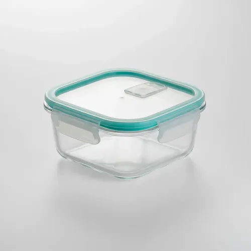 Set 5 Tupper Hermético Vidrio 320ml Transparente