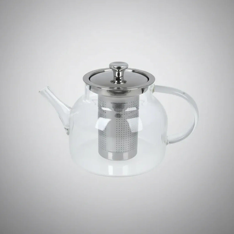 Tetera Infusor De Vidrio Té Infusor Acero Inoxidable 1.8l Transparente