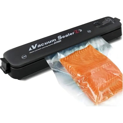 Maquina Selladora Al Vacio Para Alimentos Cocina + 10 Bolsa Negro