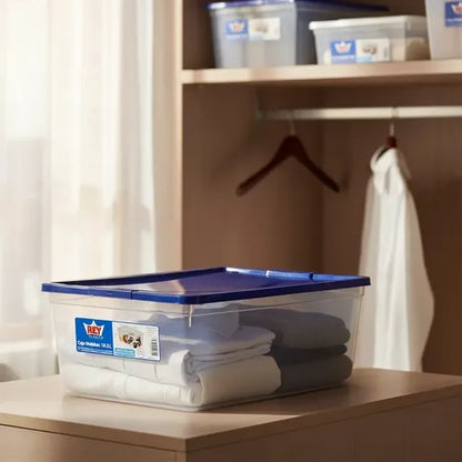 Caja Organizadora 10 Litros Con Tapa Apilable Plástica Multi Blanco