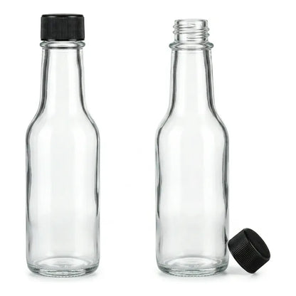 Pack 4 Botellas De Vidrio 150ml Para Salsa, Esencias Vidrio