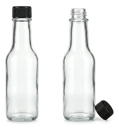 Pack 4 Botellas De Vidrio 150ml Para Salsa, Esencias Vidrio