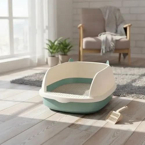 Arenero Para Gato Bandeja Sanitaria 40x33 Con Borde Antiderr