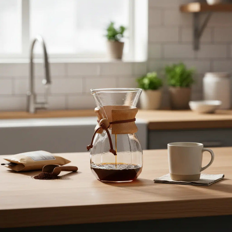 Cafetera Chemex 400ml Con Collar De Madera Blanco
