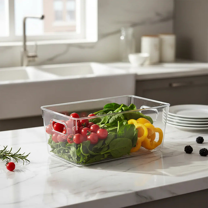 Caja Organizadora Para Refrigerador 11cmx23.5cmx13cm Transparente