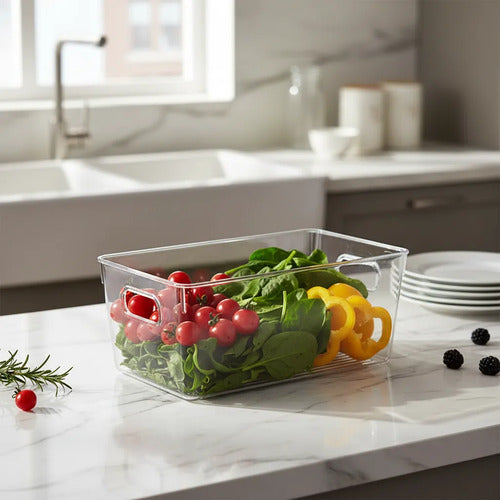 Caja Organizadora Para Refrigerador 11cmx23.5cmx13cm Transparente