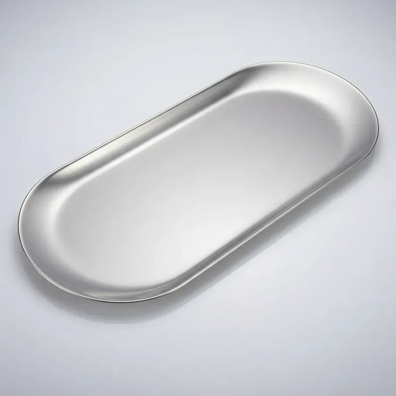 Pack 2 Bandeja Ovalada Acero 26cm Acero Inoxidable