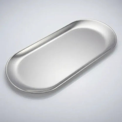 Pack 2 Bandeja Ovalada Acero 26cm Acero Inoxidable