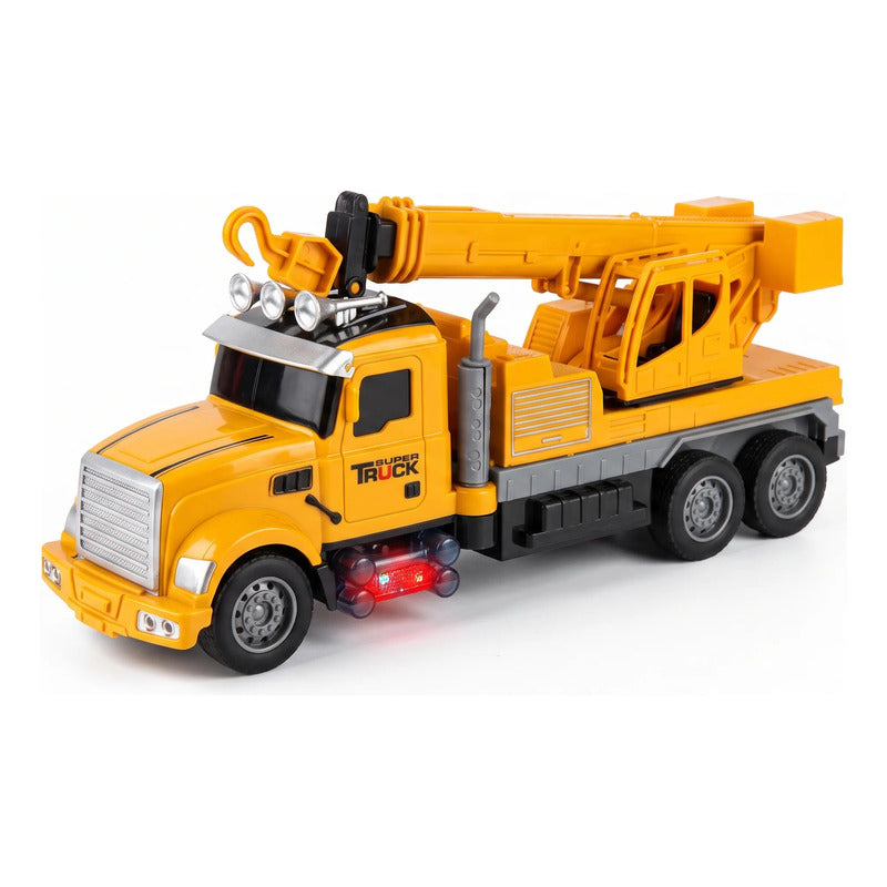 Camion Grua A Control Remoto Con Luces Sitong Amarillo Camión Grúa