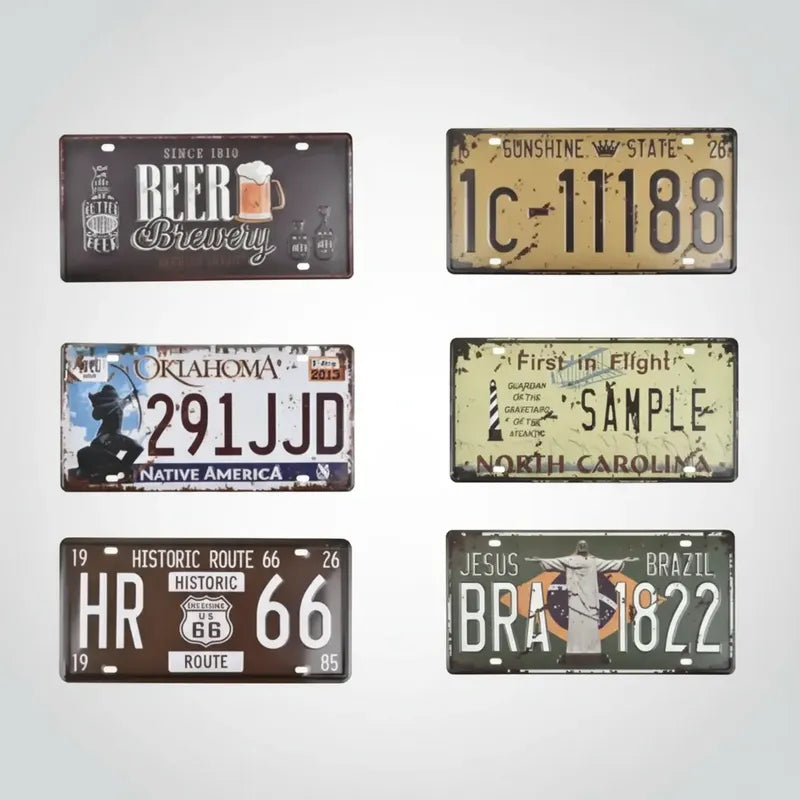 Pack De 6 Cartel De Placas 30x15cm Placas