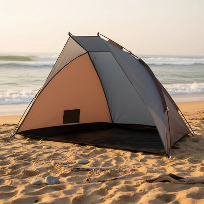 Carpa Paraviento Klimber Para Dos Personas Playa Verano Marrón Claro