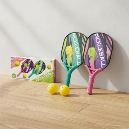 Pack 2 Raqueta Pickleball + 2 Pelotas Para Niños Varios