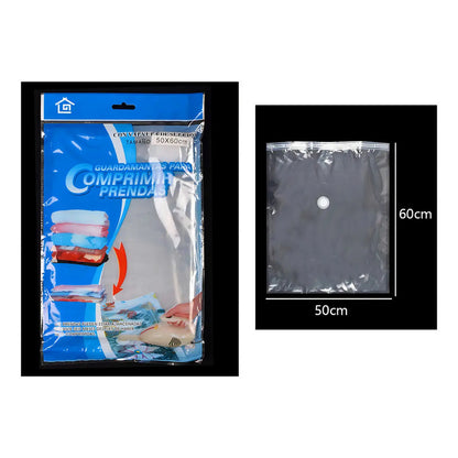 Pack 12 Bolsas 50x60 Al Vacio Comprimir Ropa Ahorra Espacio
