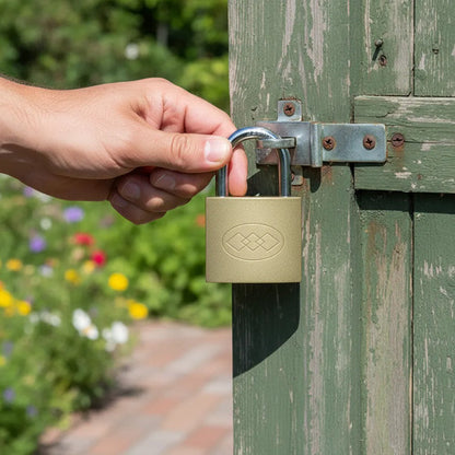 Candado 50mm Dorado Con 3 Llaves Seguridad Reforzado Puerta Dorado