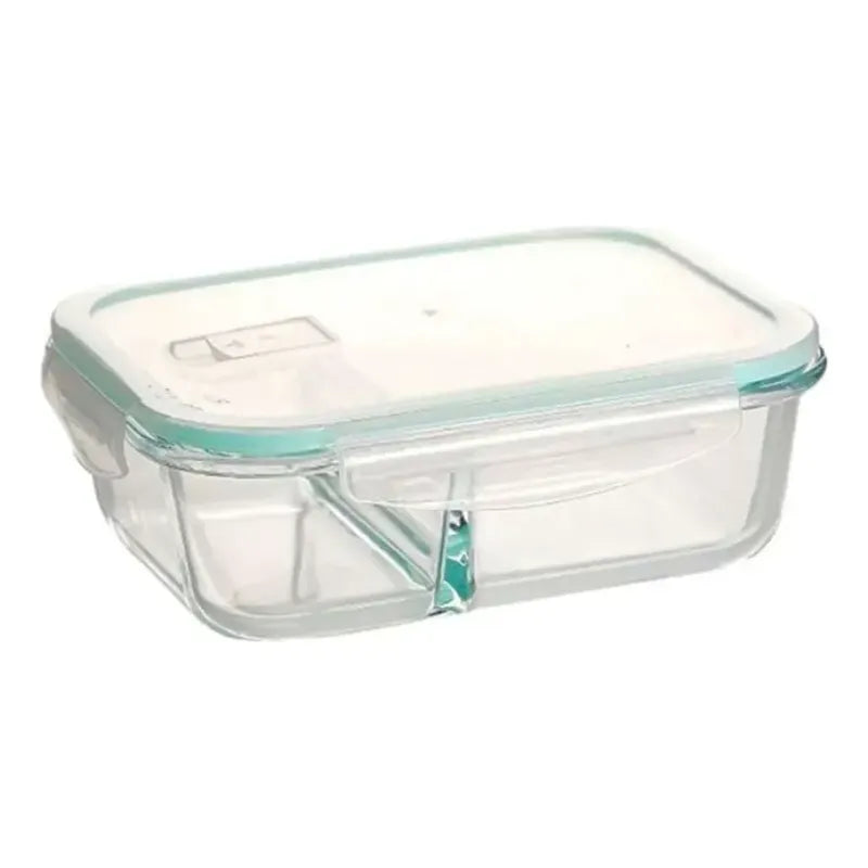 Set 2tupper Hermético Vidrio 1520ml Transparente