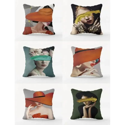 Pack X6 Fundas De Cojines 45x45 Cm, Multicolor Modelo