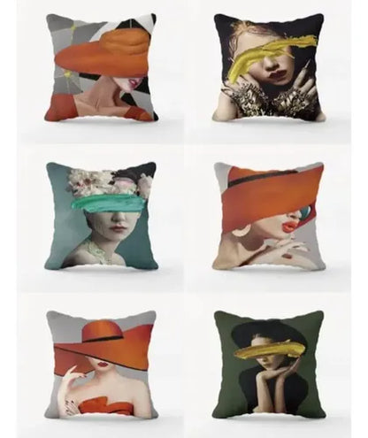 Pack X6 Fundas De Cojines 45x45 Cm, Multicolor Modelo