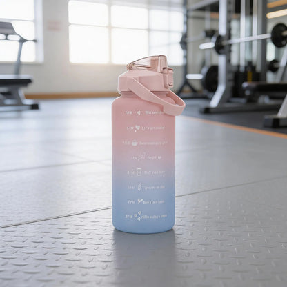 Botella Deportiva Motivacional 2l Para Hidratación Rosa